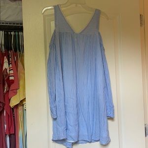 Blue and White Striped dress